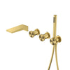 Wall mounted Brass Bathtub Faucet Embedded Dual handle Hot Cold Mixer