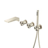 Wall mounted Brass Bathtub Faucet Embedded Dual handle Hot Cold Mixer