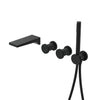 Wall mounted Brass Bathtub Faucet Embedded Dual handle Hot Cold Mixer