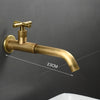 Wall Mounted Brass Sink Faucet Extended Spout Bathroom Basin Faucet