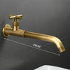 Wall Mounted Brass Sink Faucet Extended Spout Bathroom Basin Faucet