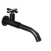 Wall Mounted Brass Sink Faucet Extended Spout Bathroom Basin Faucet