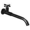 Wall Mounted Brass Sink Faucet Extended Spout Bathroom Basin Faucet
