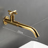 Wall Mounted Brass Sink Faucet Extended Spout Bathroom Basin Faucet