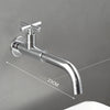 Wall Mounted Brass Sink Faucet Extended Spout Bathroom Basin Faucet