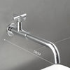 Wall Mounted Brass Sink Faucet Extended Spout Bathroom Basin Faucet