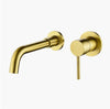 Wall-Mounted Concealed Brass Basin Faucet Integrated Sink Water Mixer