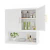 Wall Mounted Hanging Cabinet with Door and Shelves Medicine Cabinet