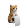 Wall Mounted Resin Toilet Paper Holder Organizer Adorable Cat Shape