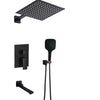 Wall-Mounted Shower Set Brass Rainfall Shower Head with Mixer Faucet