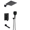 Wall-Mounted Shower Set Brass Rainfall Shower Head with Mixer Faucet