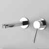 Wall-Mounted Stainless Steel Basin Faucet Single Handle Single Spout