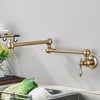 Wall Mounted Swivel Spout Single Cold Water Tap Kitchen Faucet