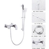 Wall Mounted Waterfall Bathtub Faucet with Handheld Shower Head