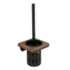 Walnut Stainless Steel Wall-Mounted Toilet Brush Holder Storage Rack