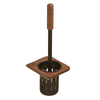 Walnut Stainless Steel Wall-Mounted Toilet Brush Holder Storage Rack