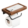 Walnut Wood Tissue Holder Toilet Roll Holder Bathroom Storage Rack