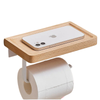 Walnut Wood Tissue Holder Toilet Roll Holder Bathroom Storage Rack