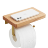 Walnut Wood Tissue Holder Toilet Roll Holder Bathroom Storage Rack