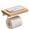 Walnut Wood Tissue Holder Toilet Roll Holder Bathroom Storage Rack