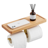 Walnut Wood Tissue Holder Toilet Roll Holder Bathroom Storage Rack