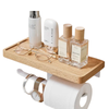 Walnut Wood Tissue Holder Toilet Roll Holder Bathroom Storage Rack