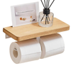 Walnut Wood Tissue Holder Toilet Roll Holder Bathroom Storage Rack