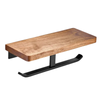 Walnut Wood Tissue Holder Toilet Roll Holder Bathroom Storage Rack