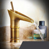 Waterfall Antique Faucet Bathroom Basin Faucet Brass Sink Mixer Taps