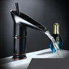 Waterfall Antique Faucet Bathroom Basin Faucet Brass Sink Mixer Taps