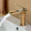 Waterfall Bathroom Basin Faucet Single Handle Brass Sink Mixer Tap