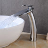 Waterfall Bathroom Brass Basin Faucet Single Handle Mixer Crane Tap