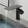 Waterfall Bathroom Faucet Basin Faucets Black Sink Single Handle Tap