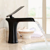 Waterfall Bathroom Sink Faucet Brass Hot and Cold Basin Mixer Tap