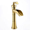 Waterfall Bathroom Sink Faucet Hot and Cold Brass Mixer Washbasin Tap