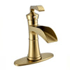 Waterfall Bathroom Sink Faucet Hot and Cold Brass Mixer Washbasin Tap