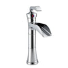 Waterfall Bathroom Sink Faucet Hot and Cold Brass Mixer Washbasin Tap