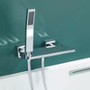 Waterfall Bathtub and Shower Brass Faucet Set Wall Mounted Mixer Tap