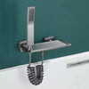 Waterfall Bathtub and Shower Brass Faucet Set Wall Mounted Mixer Tap