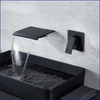 Waterfall Bathtub Basin Faucet Wall Mounted Brass Hot Cold Mixer Tap