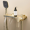 Waterfall Bathtub Mixer Tap with Handheld Shower Single Handle Mixer