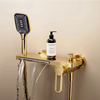 Waterfall Bathtub Mixer Tap with Handheld Shower Single Handle Mixer