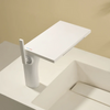 Waterfall Brass Bath Basin Mixer Faucet Single Lever with Accent Plate