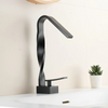 Waterfall Brass Single Hole Mixer Tap Creative Shape Basin Sink Faucet