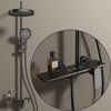 Waterfall Rainfall Brass Shower Faucet Hot Cold Piano Shower System Set