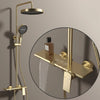 Waterfall Rainfall Brass Shower Faucet Hot Cold Piano Shower System Set