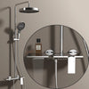 Waterfall Rainfall Brass Shower Faucet Hot Cold Piano Shower System Set