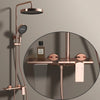 Waterfall Rainfall Brass Shower Faucet Hot Cold Piano Shower System Set