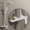 Waterfall Rainfall Brass Shower Faucet Hot Cold Piano Shower System Set