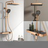 Waterfall Rainfall Brass Shower Faucet Hot Cold Piano Shower System Set